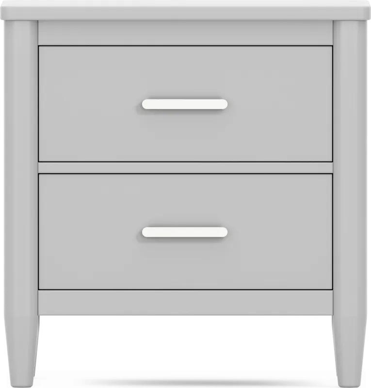 Kids Modern Colors Light Gray Nightstand