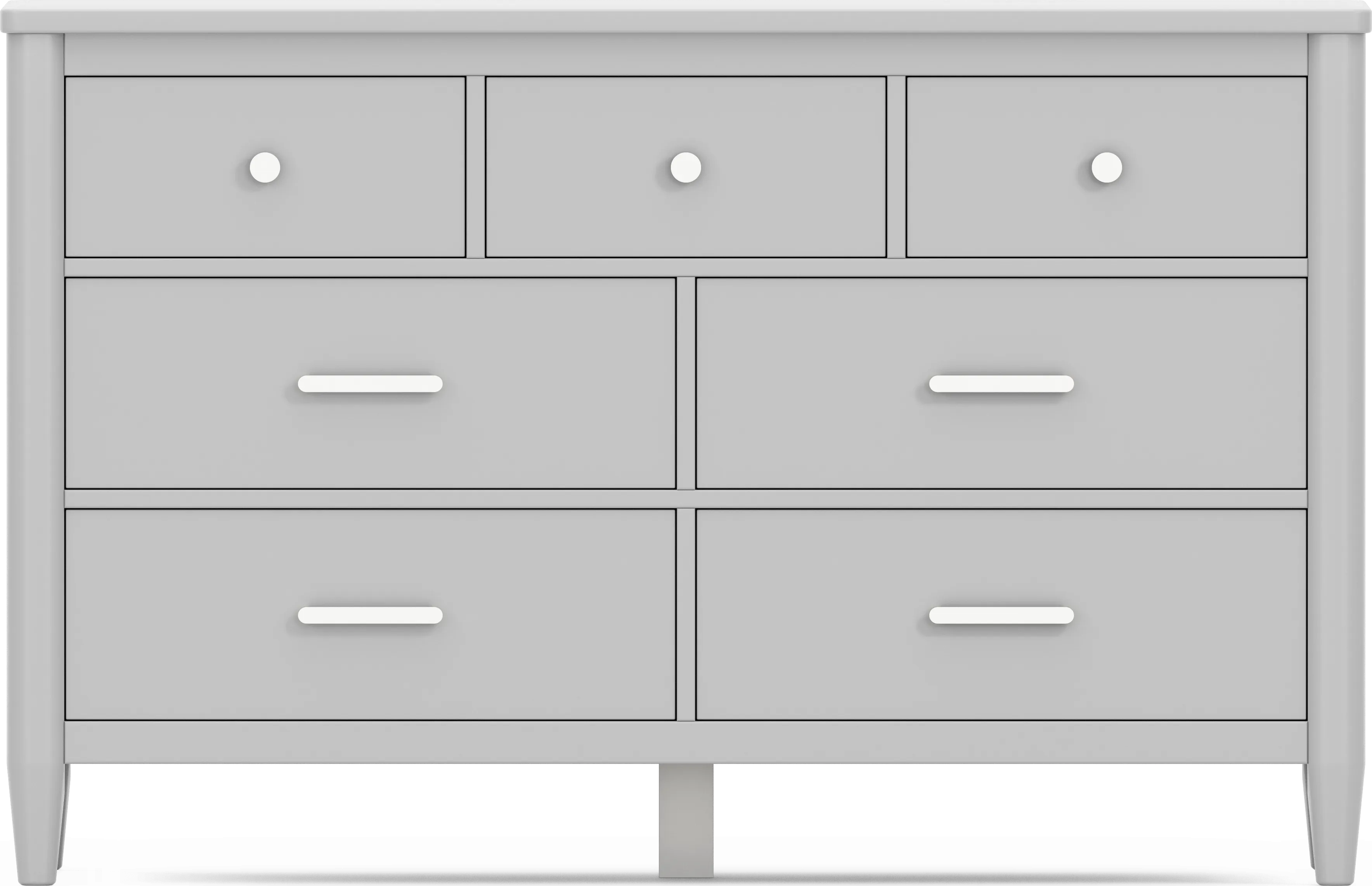 Kids Modern Colors Light Gray Twin Panel Bedroom - Thumbnail - Image 4