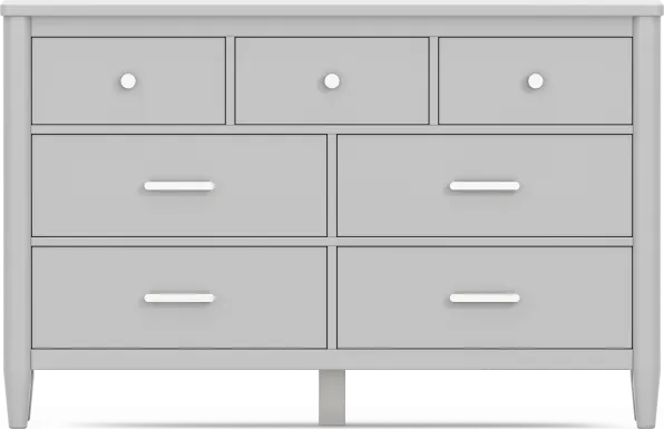 Kids Modern Colors Light Gray Dresser