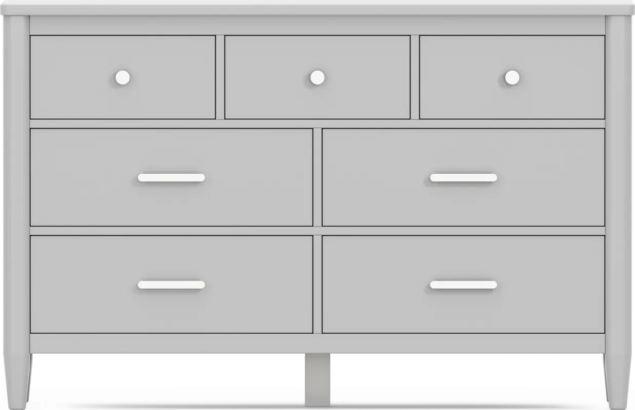 Kids Modern Colors Light Gray Dresser