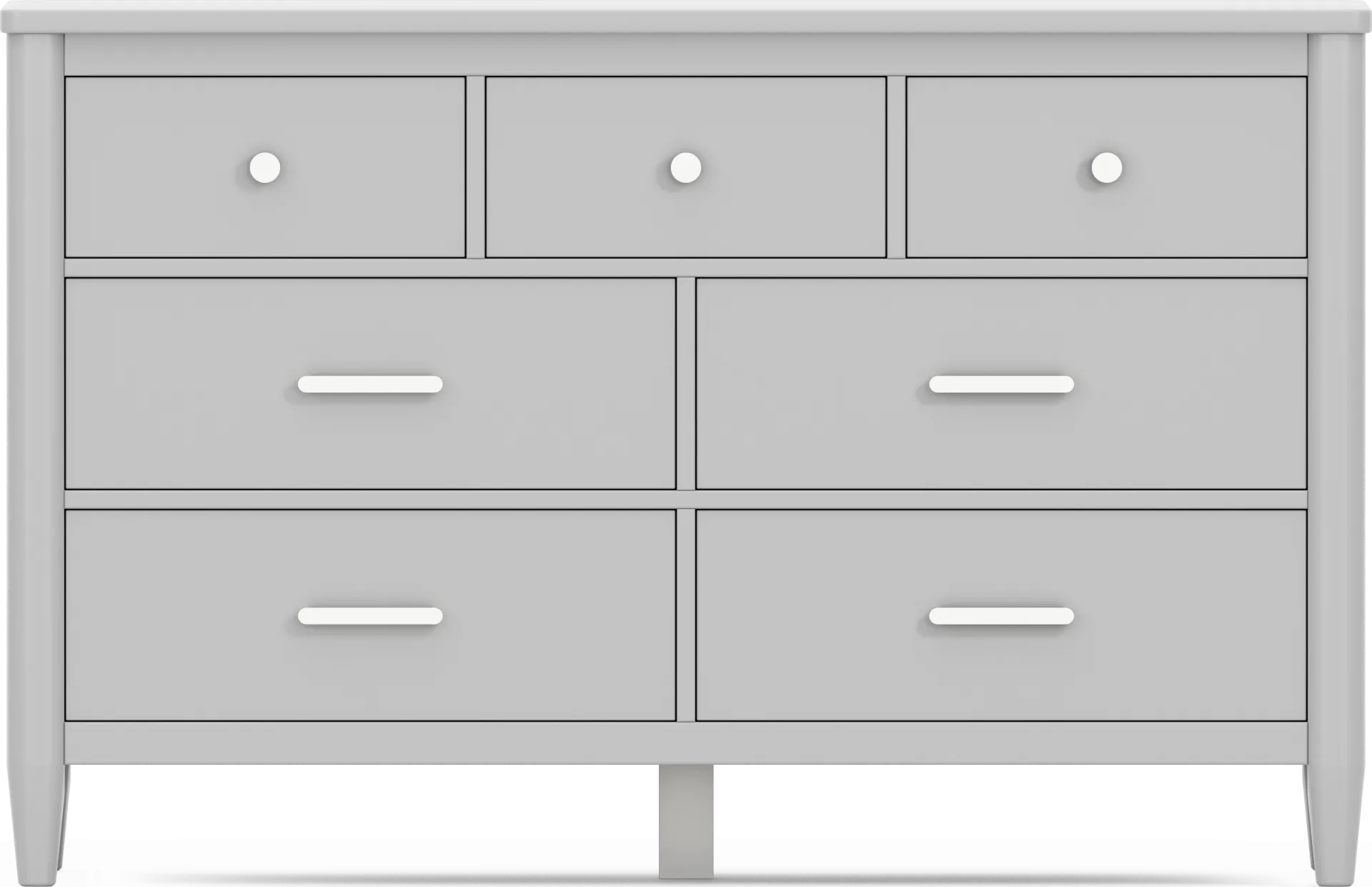 Kids Modern Colors Light Gray Twin Panel Bedroom - Image 4