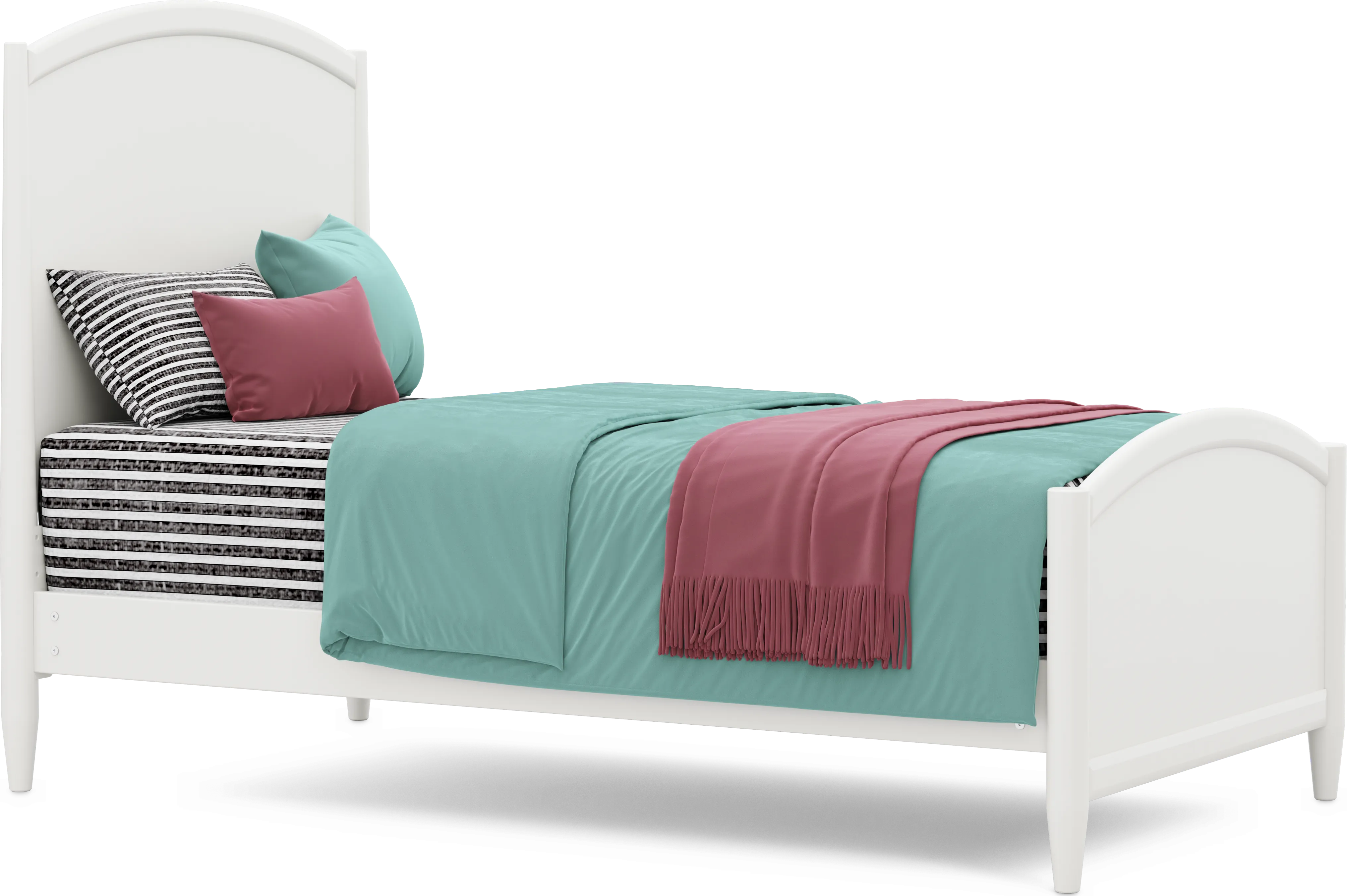 Kids Modern Colors White Twin Panel Bedroom - Thumbnail - Image 2