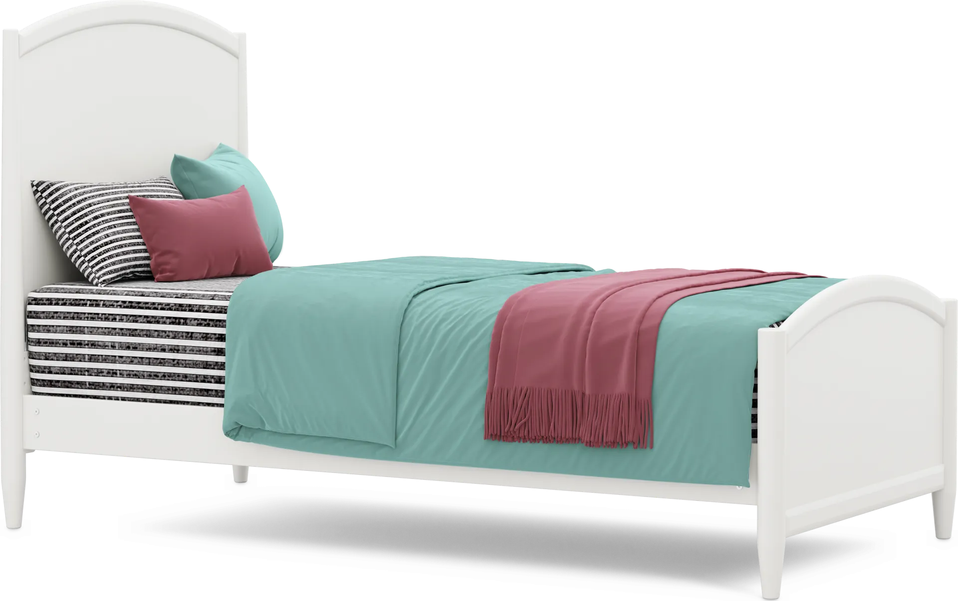Kids Modern Colors White Twin XL Panel Bed - Image 2