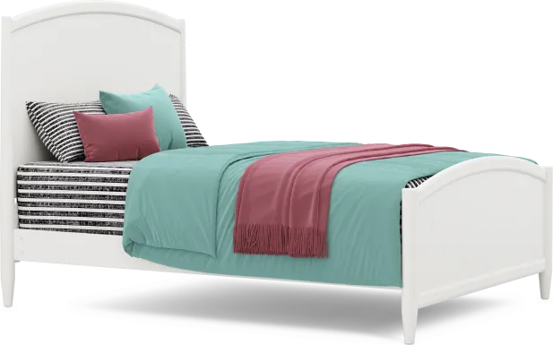 Kids Modern Colors White Full Panel Bed