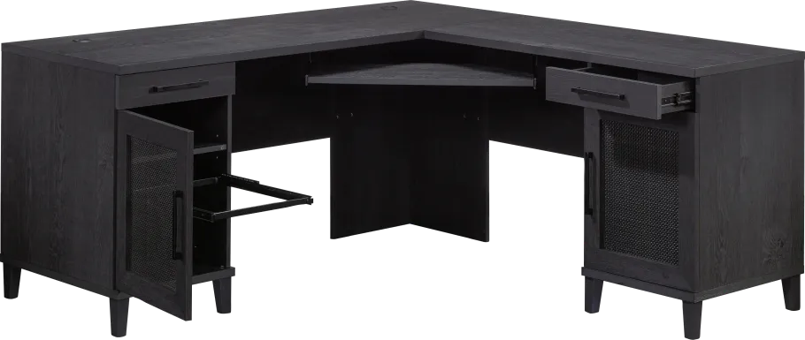 Drogheda Black L-Desk