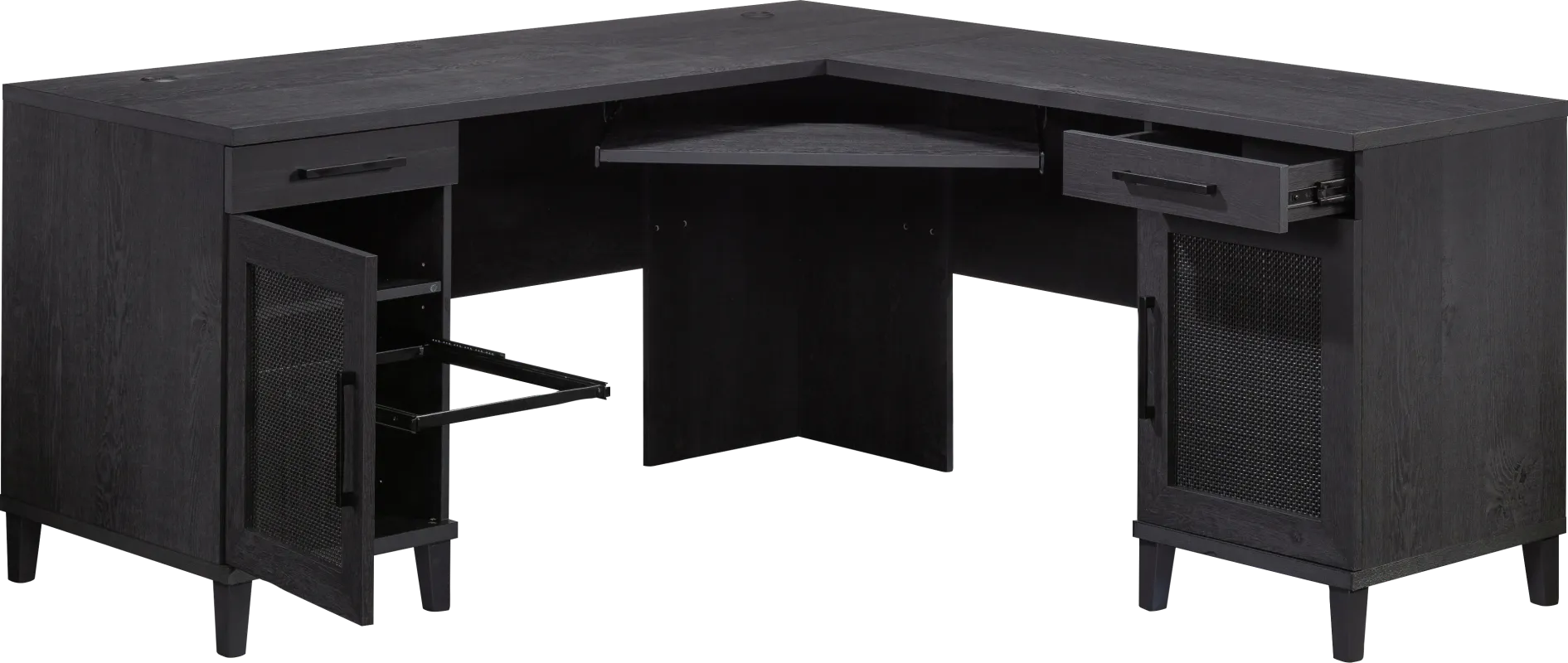 Drogheda Black L-Desk