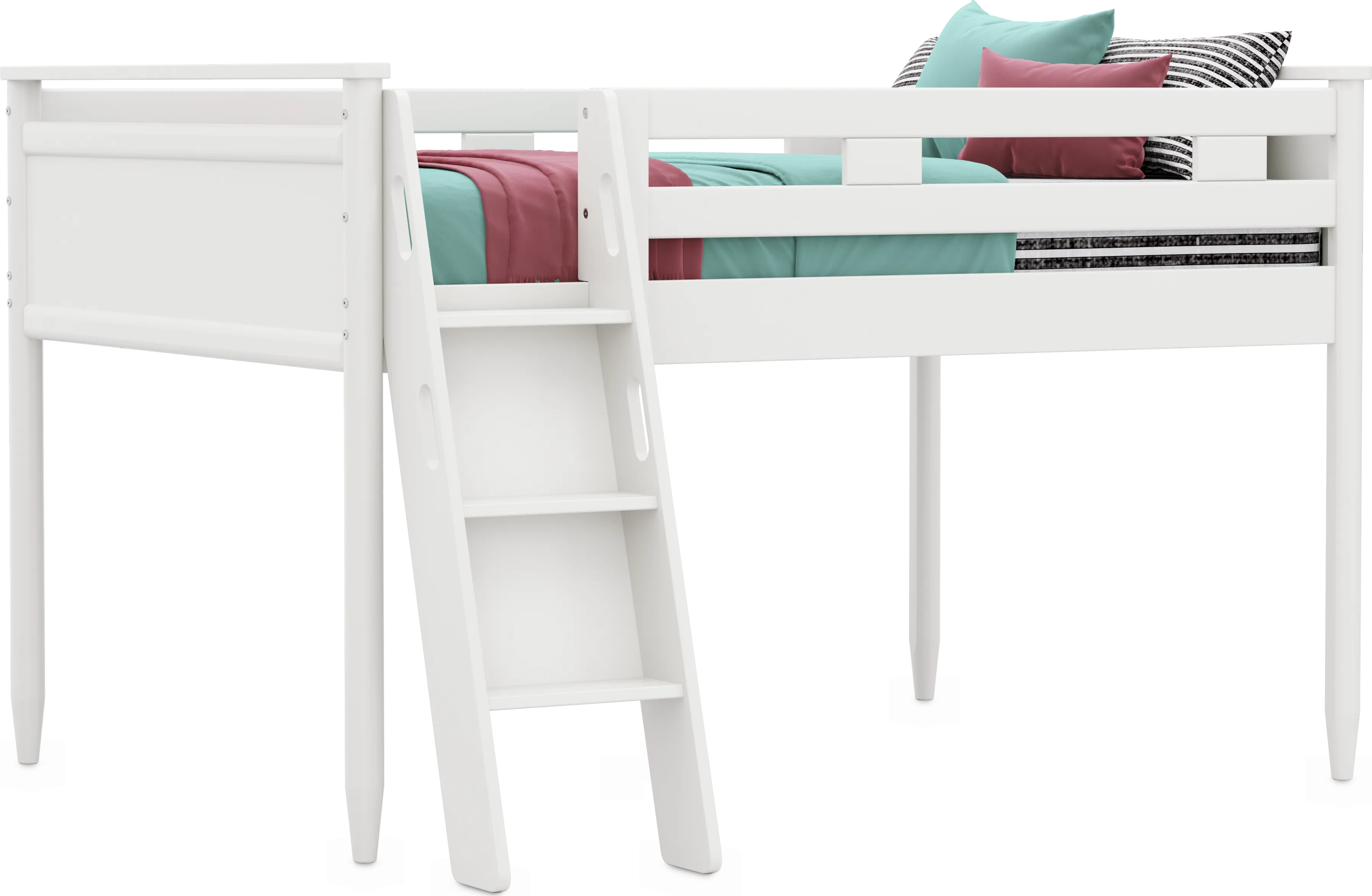 Kids Modern Colors White Full Loft - Thumbnail - Image 1