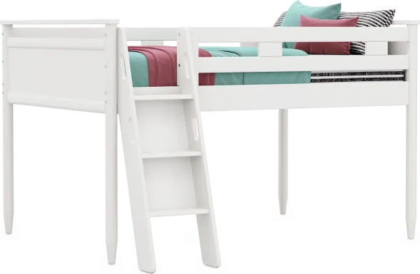Kids Modern Colors White Full Loft
