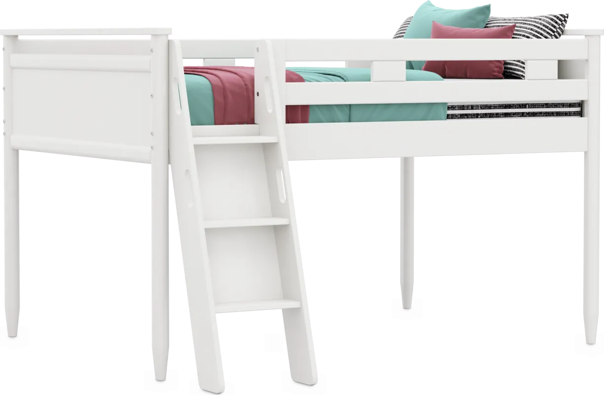 Kids Modern Colors White Full Loft