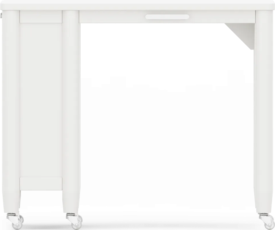 Kids Modern Colors White Caster Desk