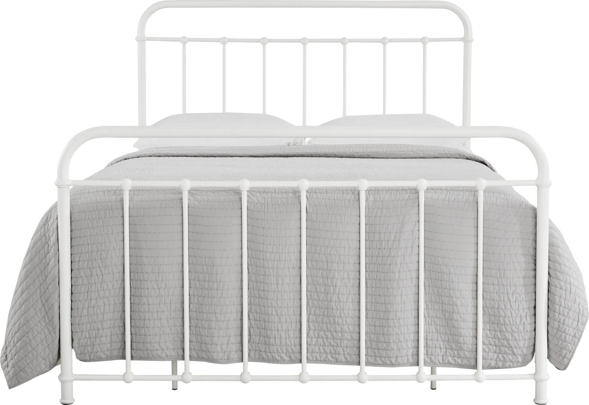 Atticus White Queen Metal Bed - Image 1