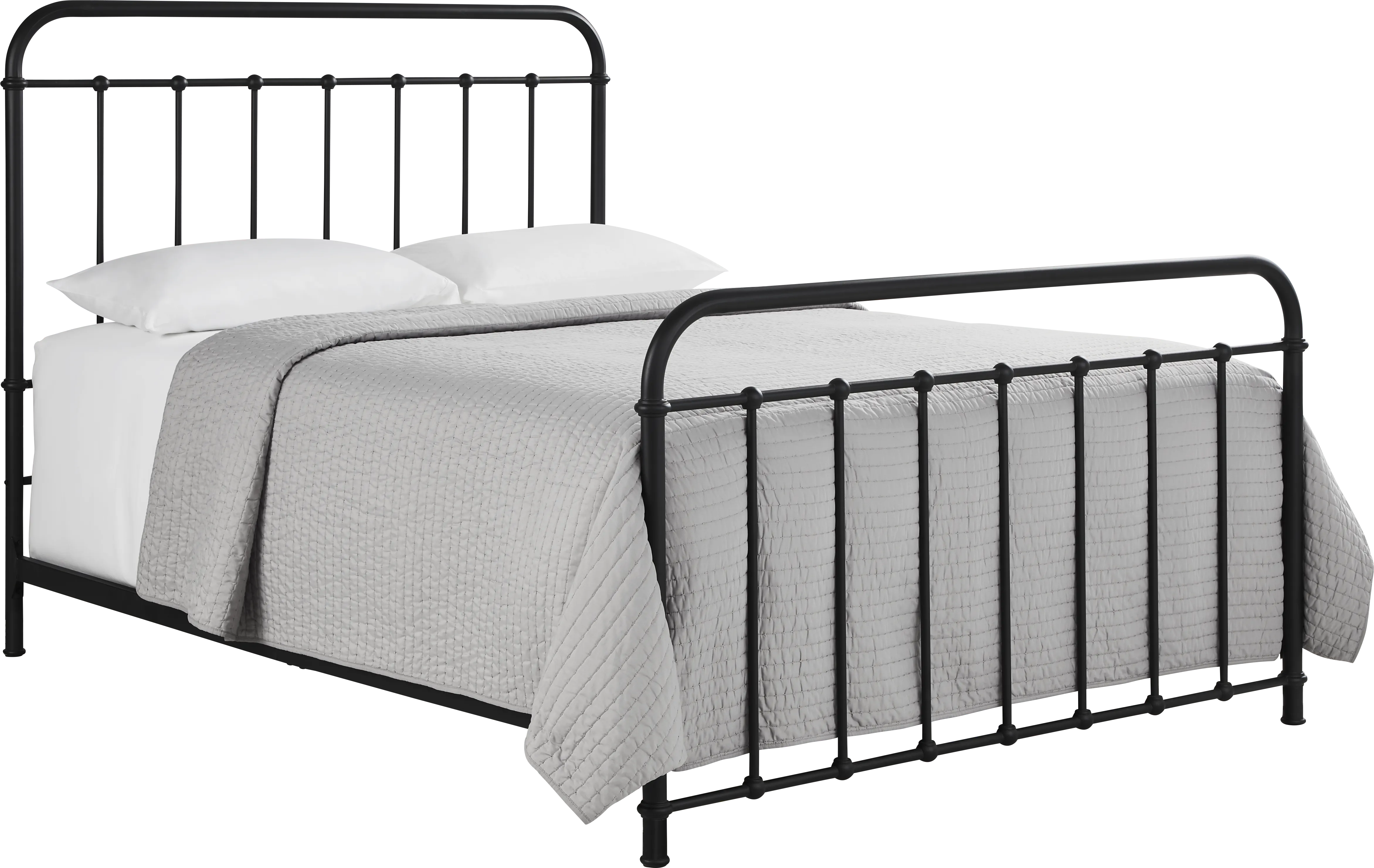 Atticus Black King Metal Bed - Image 1