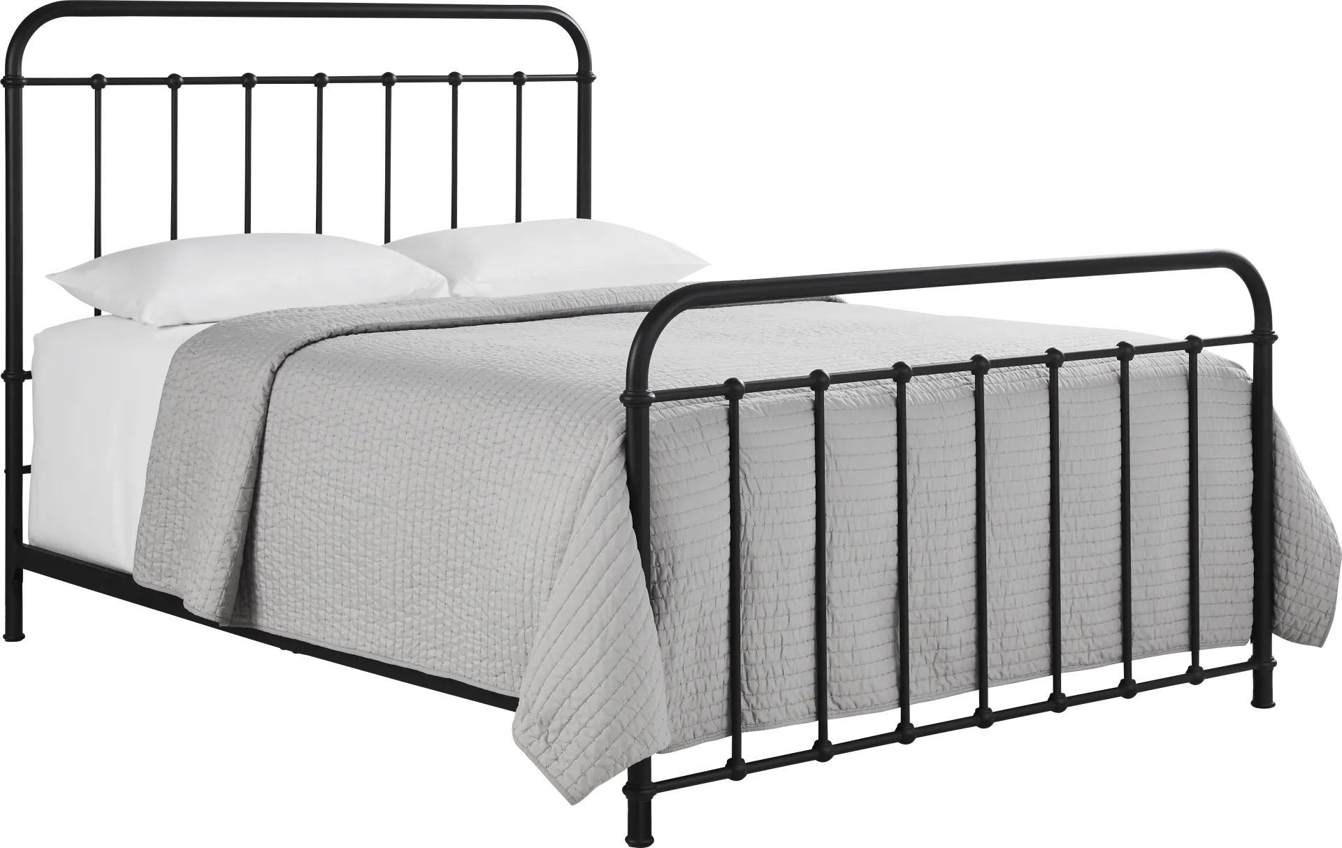 Atticus Black King Metal Bed - Image 1