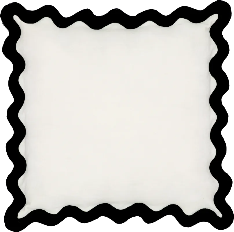Lafora Black and White Accent Pillow