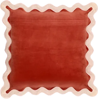 Lafora Cream and Rust Accent Pillow