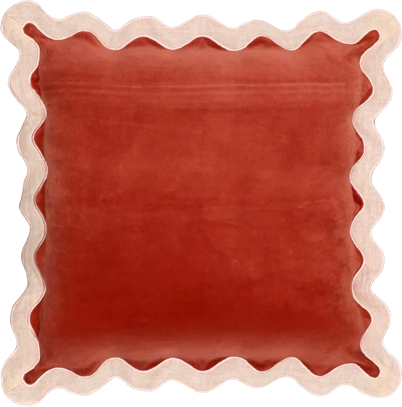 Lafora Cream and Rust Accent Pillow