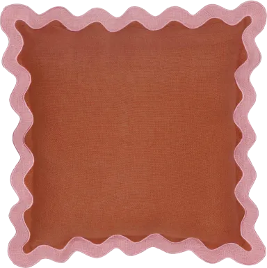 Lafora Pink and Terracotta Accent Pillow