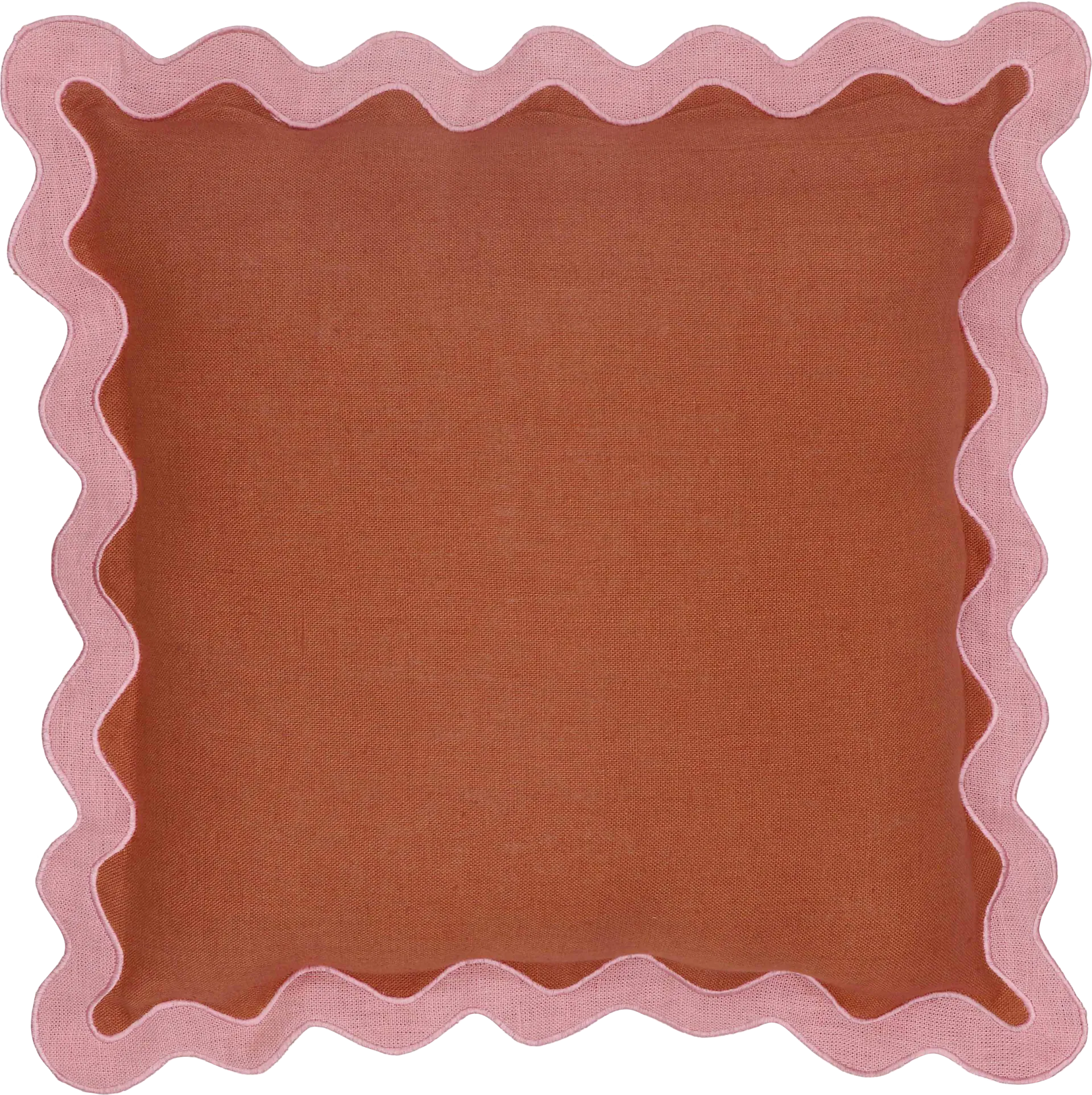 Lafora Pink and Terracotta Accent Pillow - Image 1
