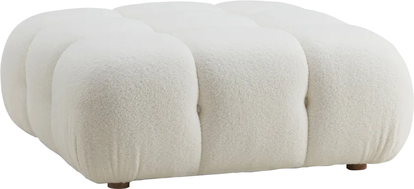 Crianza Cream Ottoman