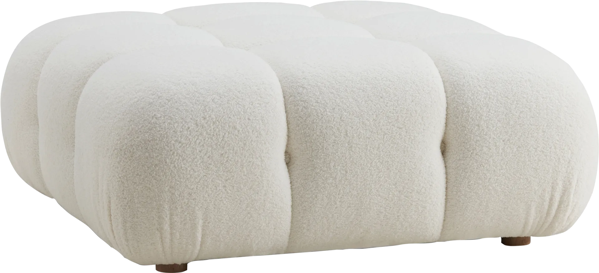 Crianza Cream Ottoman - Image 1