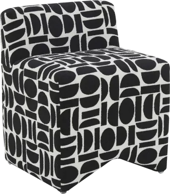 Kerge Black Accent Chair