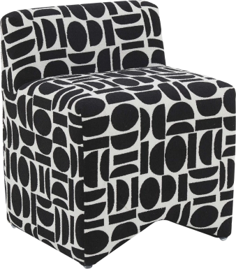Kerge Black Accent Chair