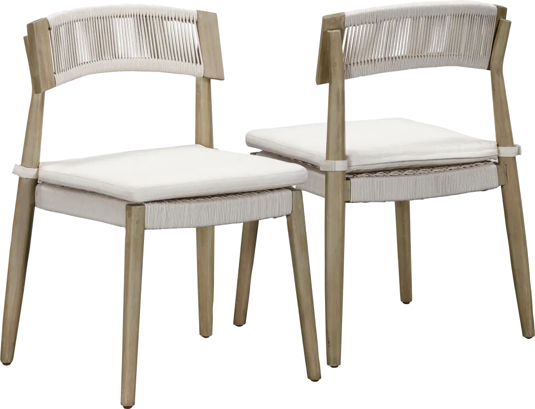 Outdoor Grampion Cream Side Chair, Set of 2