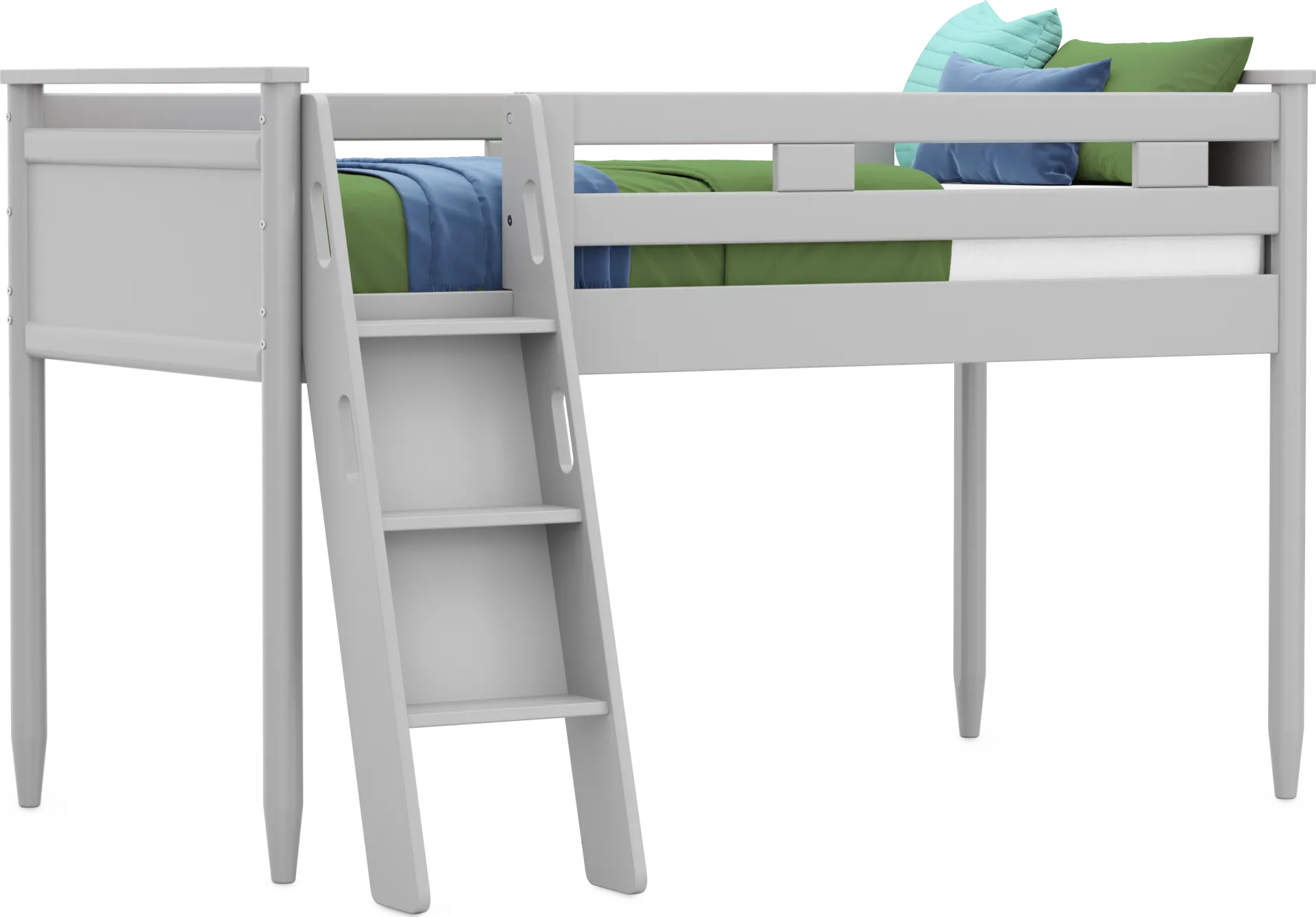 Kids Modern Colors Light Gray Twin Loft - Image 1