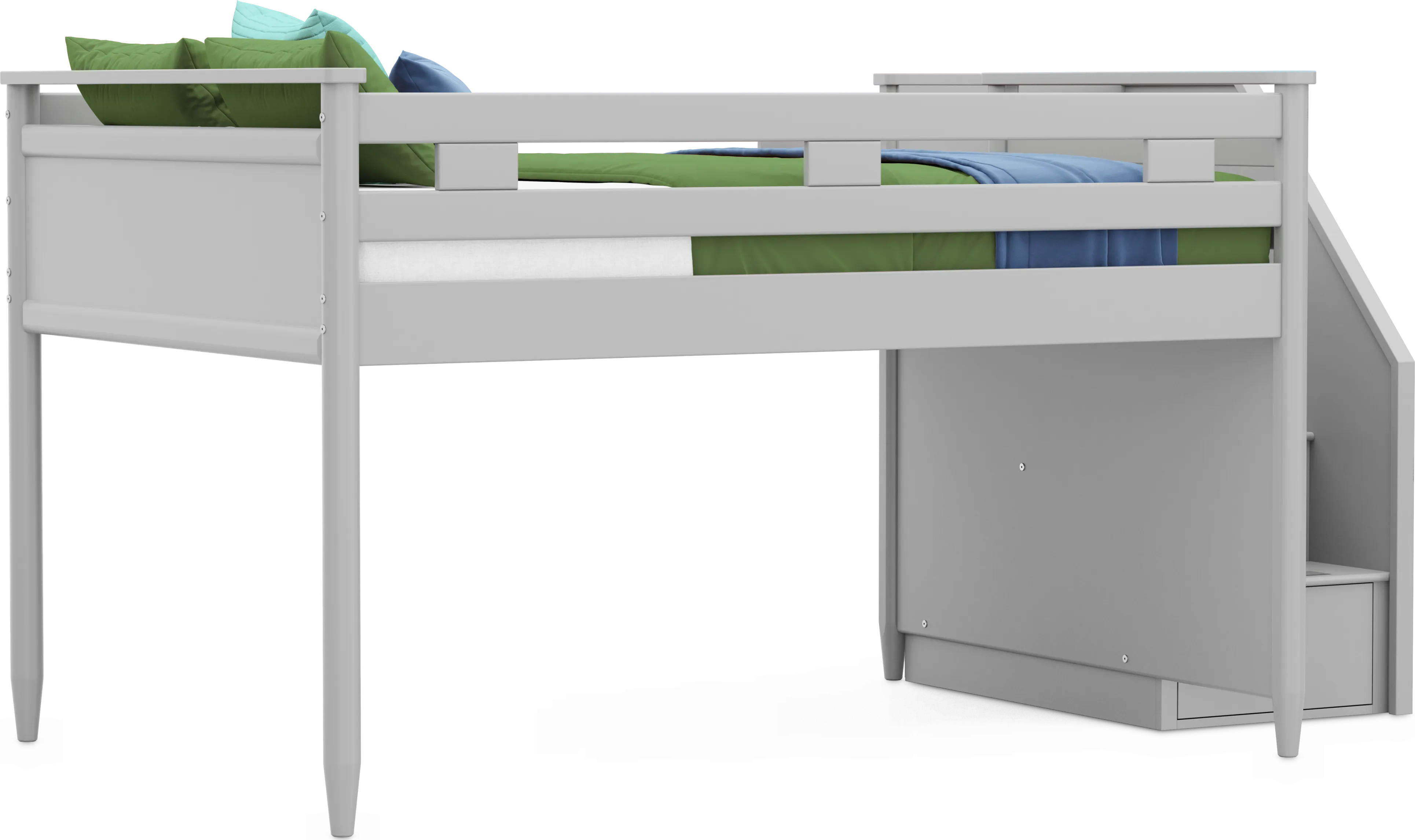 Kids Modern Colors Light Gray Full Step Loft - Thumbnail - Image 1