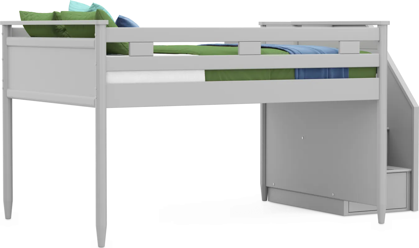 Kids Modern Colors Light Gray Full Step Loft