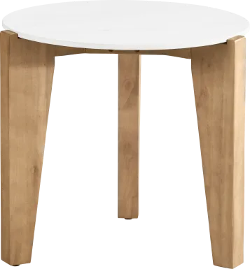 Tessere White Outdoor End Table