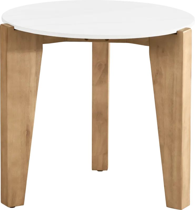 Tessere White Outdoor End Table