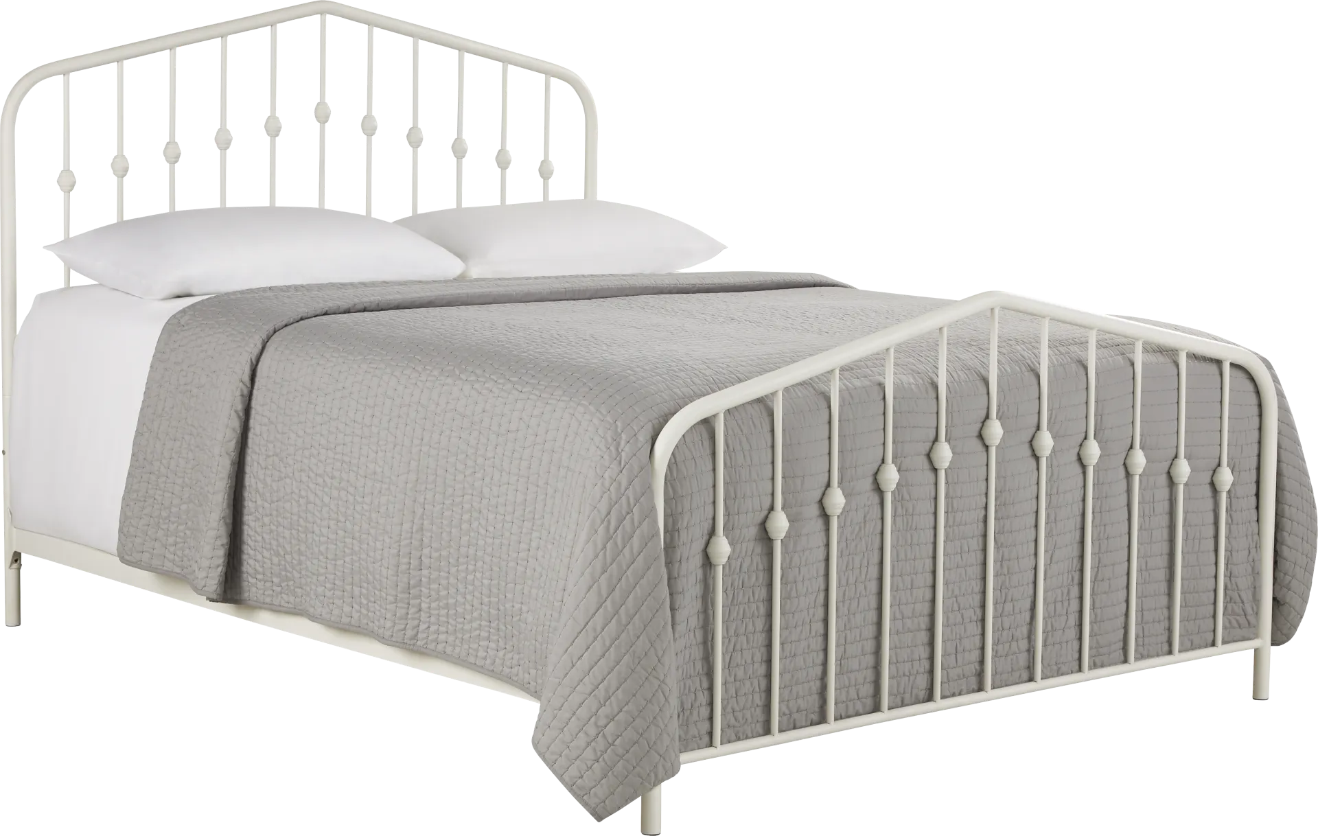Althea White King Metal Bed - Image 1