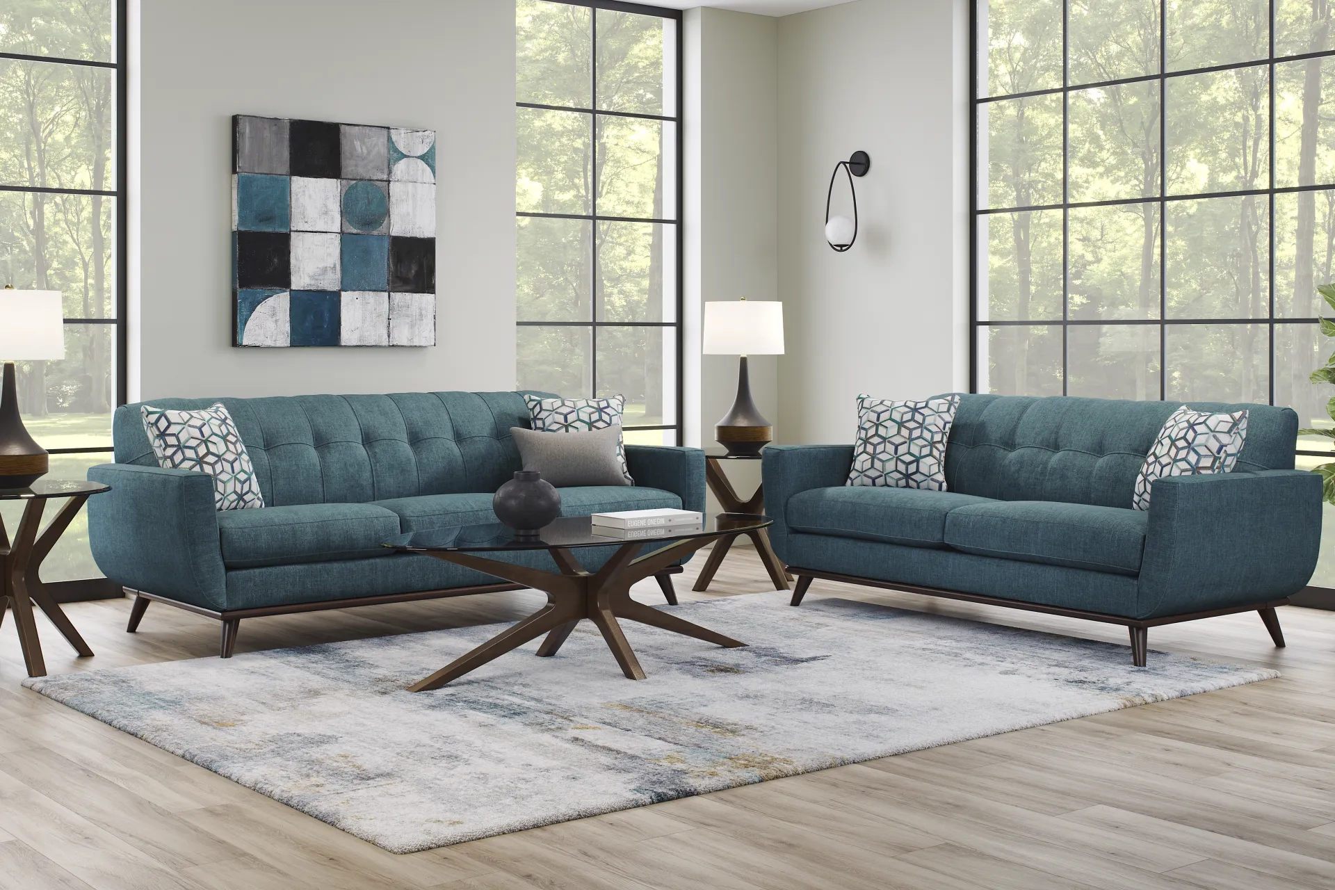 East Side Teal Apartment Sofa - Image 2