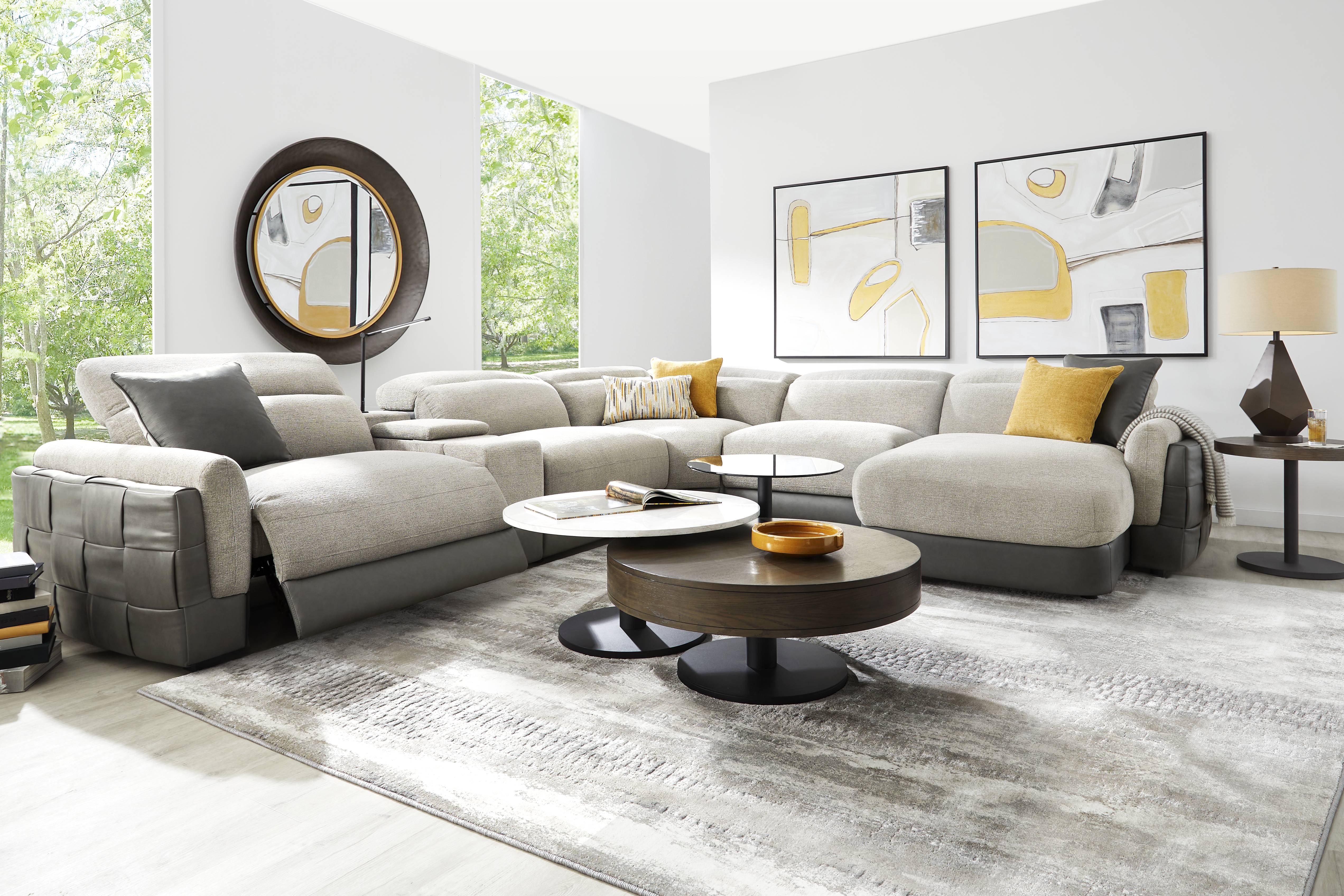 Seneca Falls Gray 7 Pc Dual Power Sectional - Thumbnail - Image 2