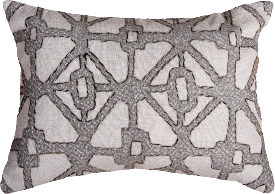 Valbe Gray Indoor/Outdoor Accent Pillow