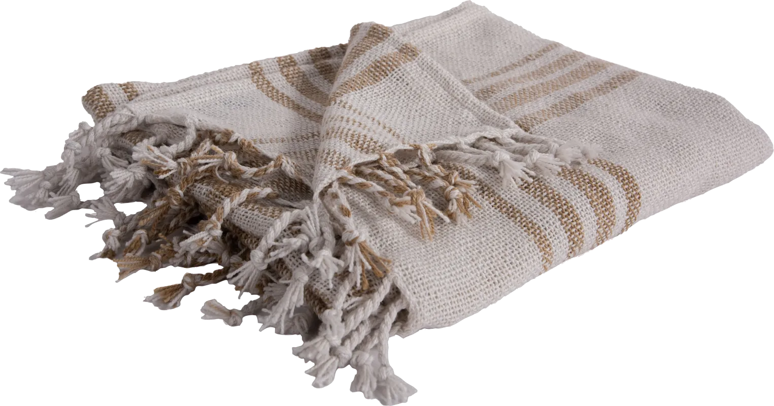 Eeva Natural Indoor/Outdoor Throw Blanket