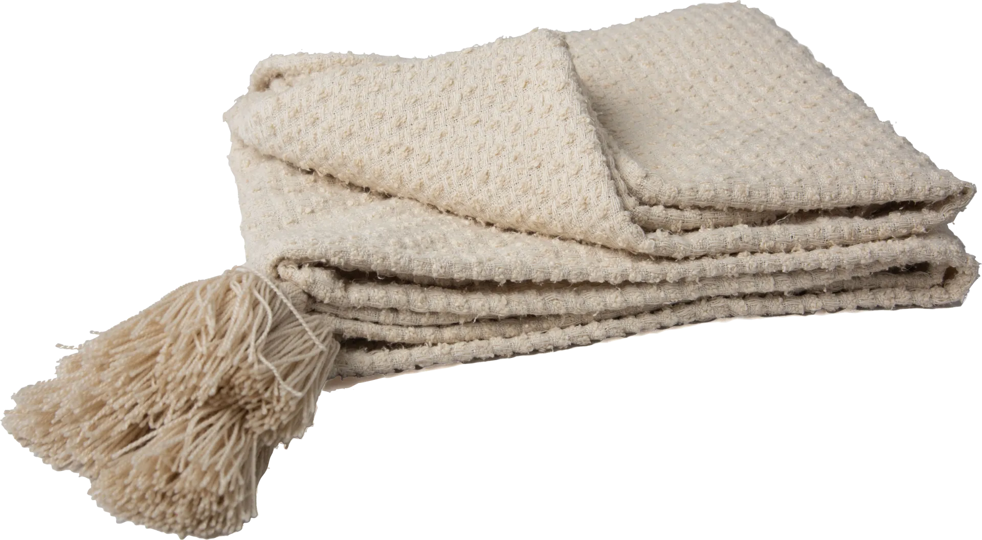 Tormi Cream Indoor/Outdoor Throw Blanket - Image 1