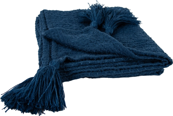 Tormi Navy Indoor/Outdoor Throw Blanket