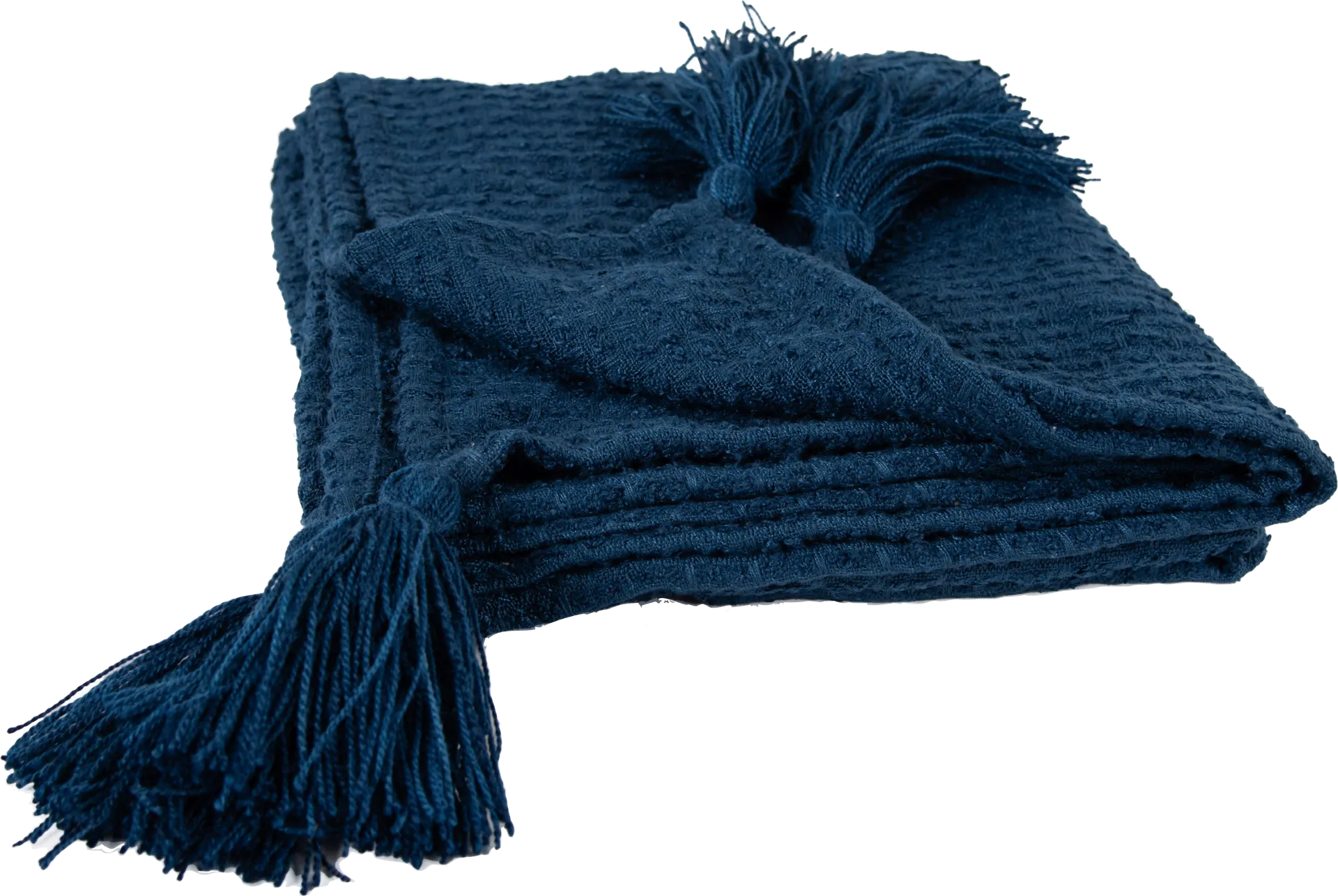 Tormi Navy Indoor/Outdoor Throw Blanket - Image 1