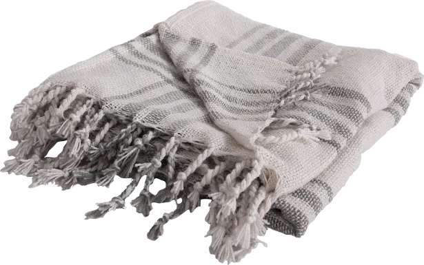 Erlend Gray Indoor/Outdoor Throw Blanket