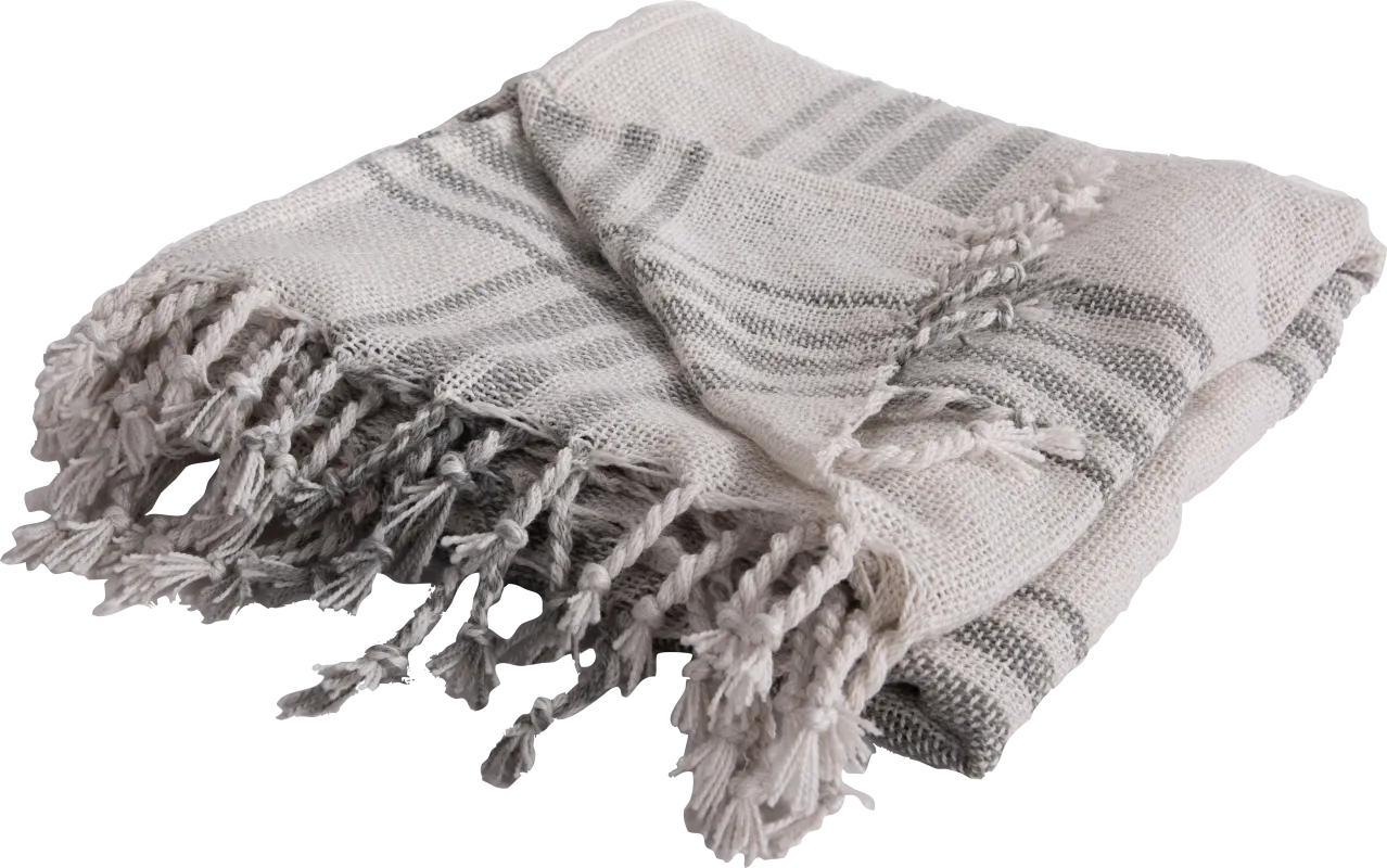 Erlend Gray Indoor/Outdoor Throw Blanket