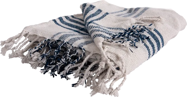 Erlend Navy Indoor/Outdoor Throw Blanket