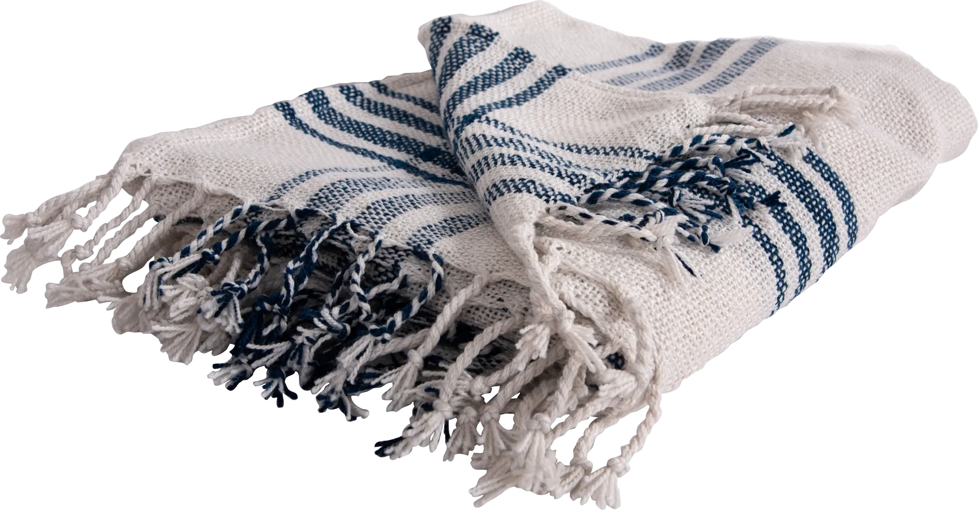 Erlend Navy Indoor/Outdoor Throw Blanket - Image 1