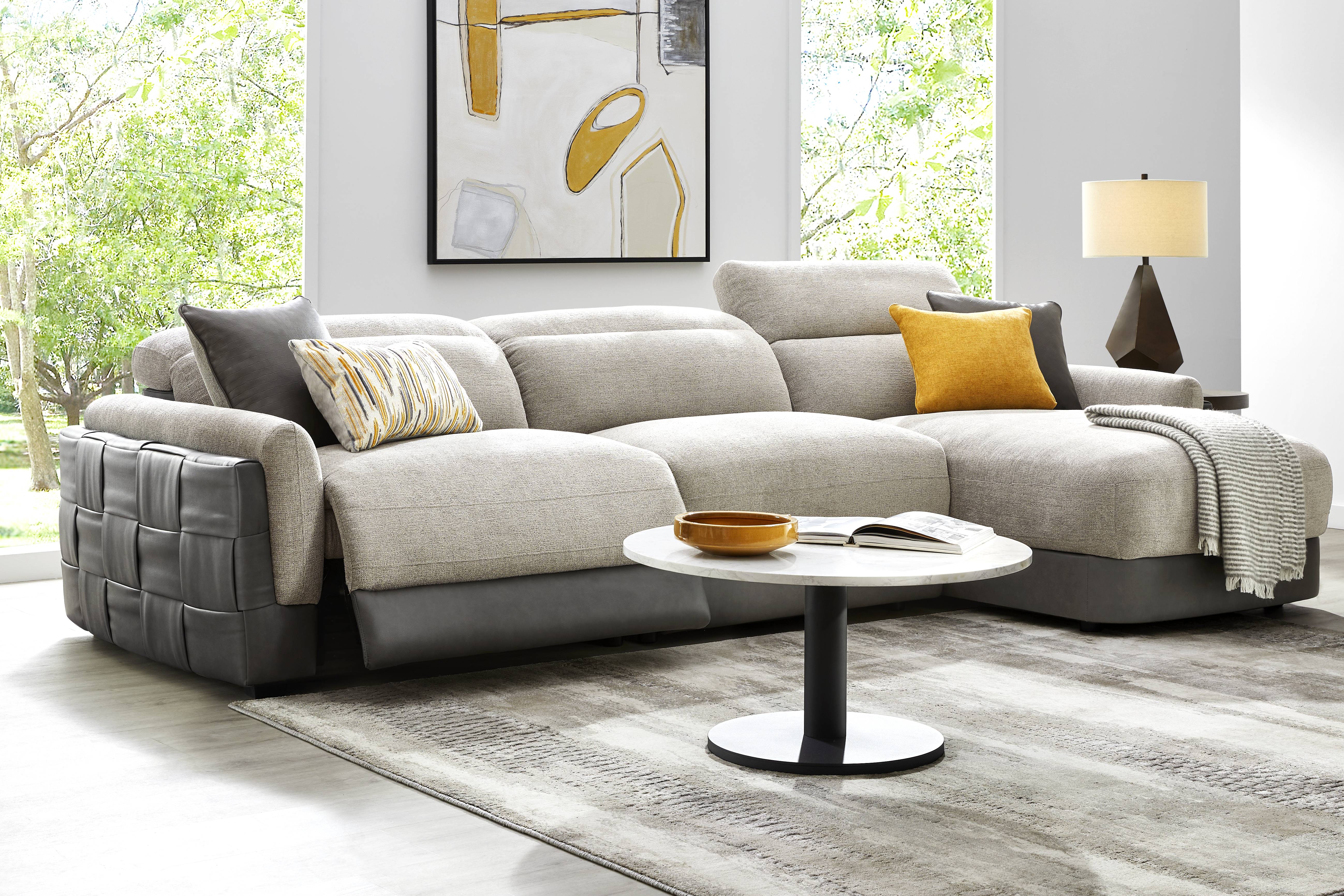 Seneca Falls Gray 3 Pc Dual Power Reclining Sectional - Thumbnail - Image 2