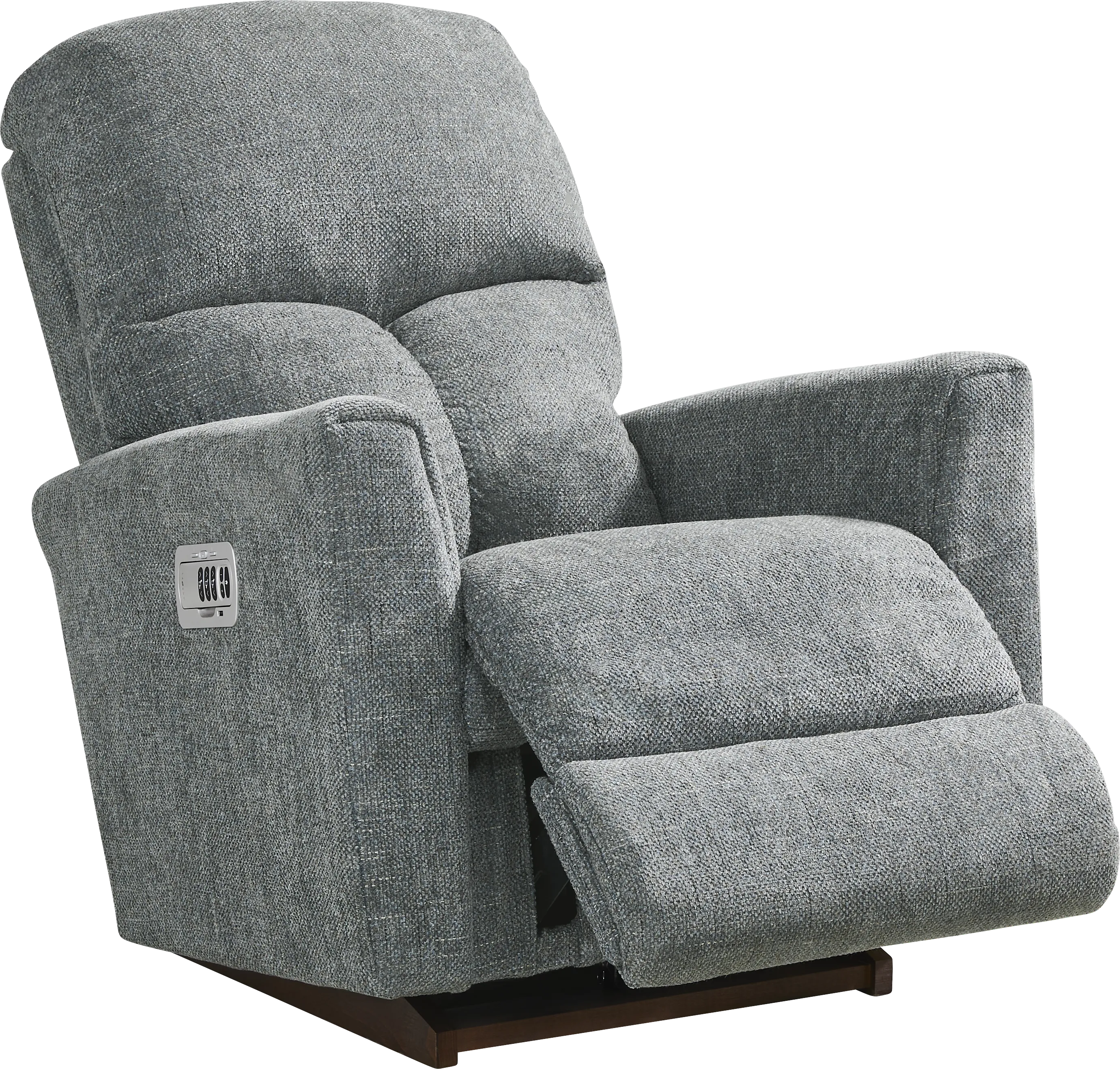 La-Z-Boy Hawthorn III Blue Dual Power Recliner - Thumbnail - Image 1