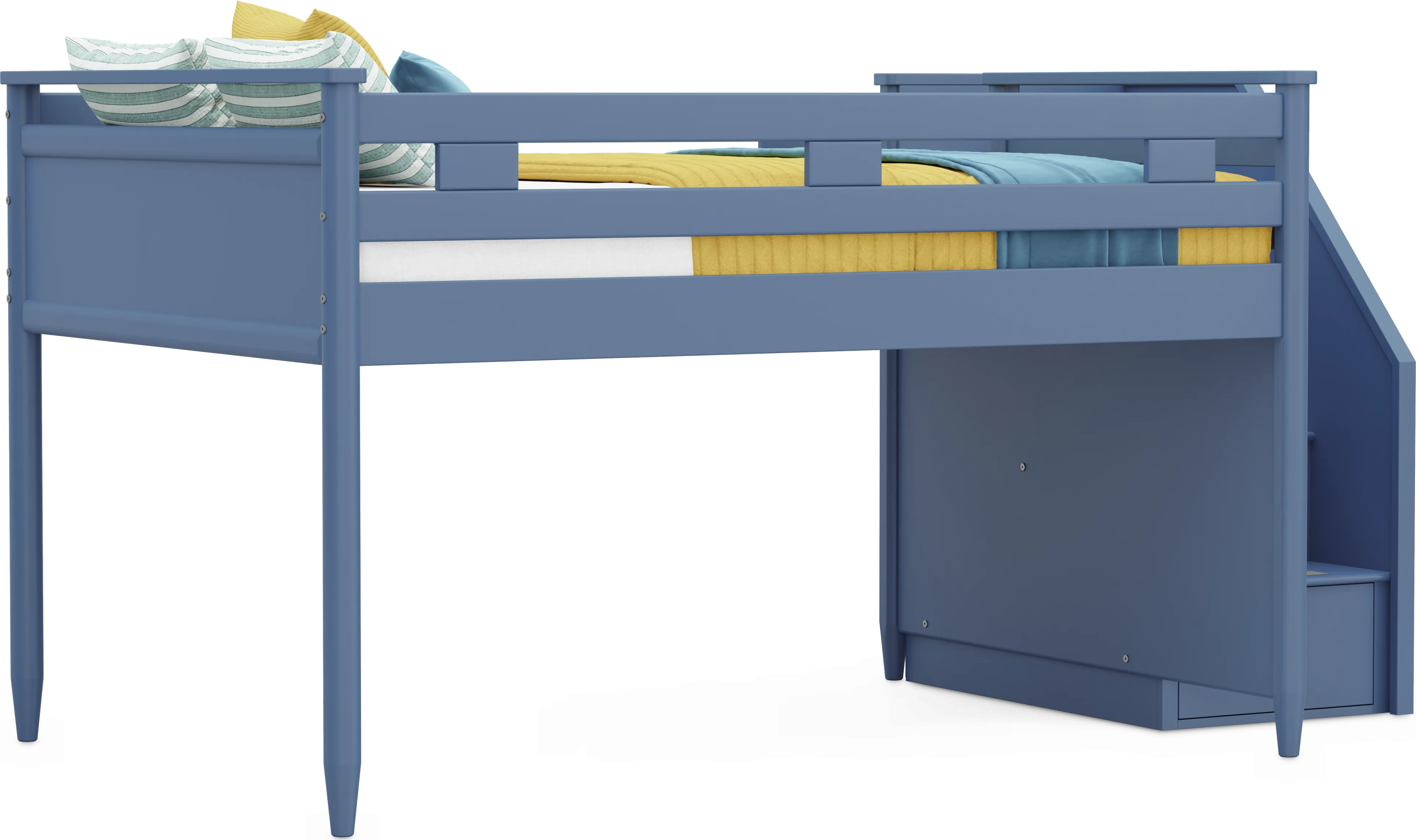 Kids Modern Colors Slate Blue Full Step Loft - Thumbnail - Image 1