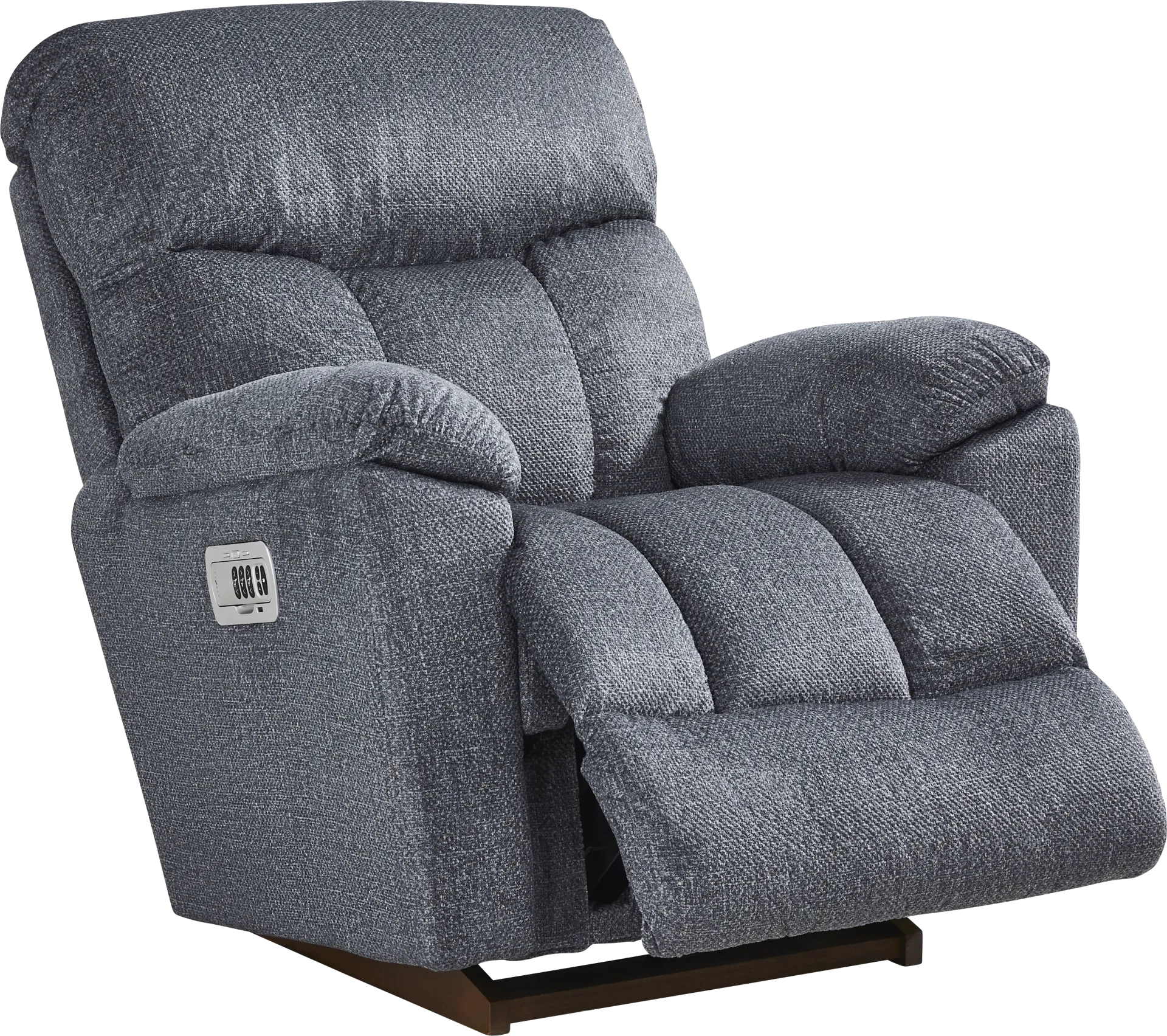 La-Z-Boy Morrison III Slate Blue Woven Dual Power Rocker Recliner
