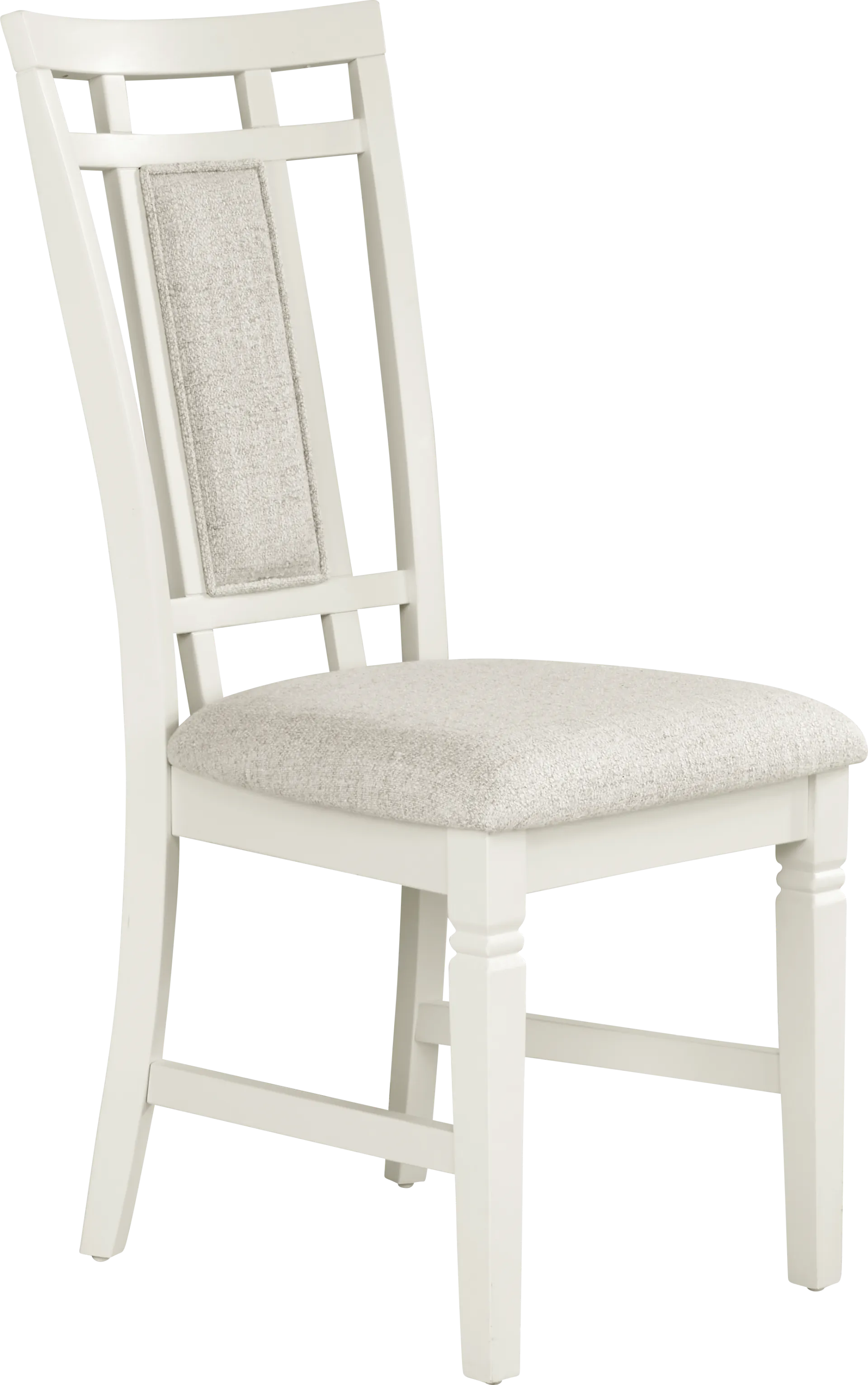 Winslow White 5 Pc Round Dining Room with Upholstered Chairs - Image 6