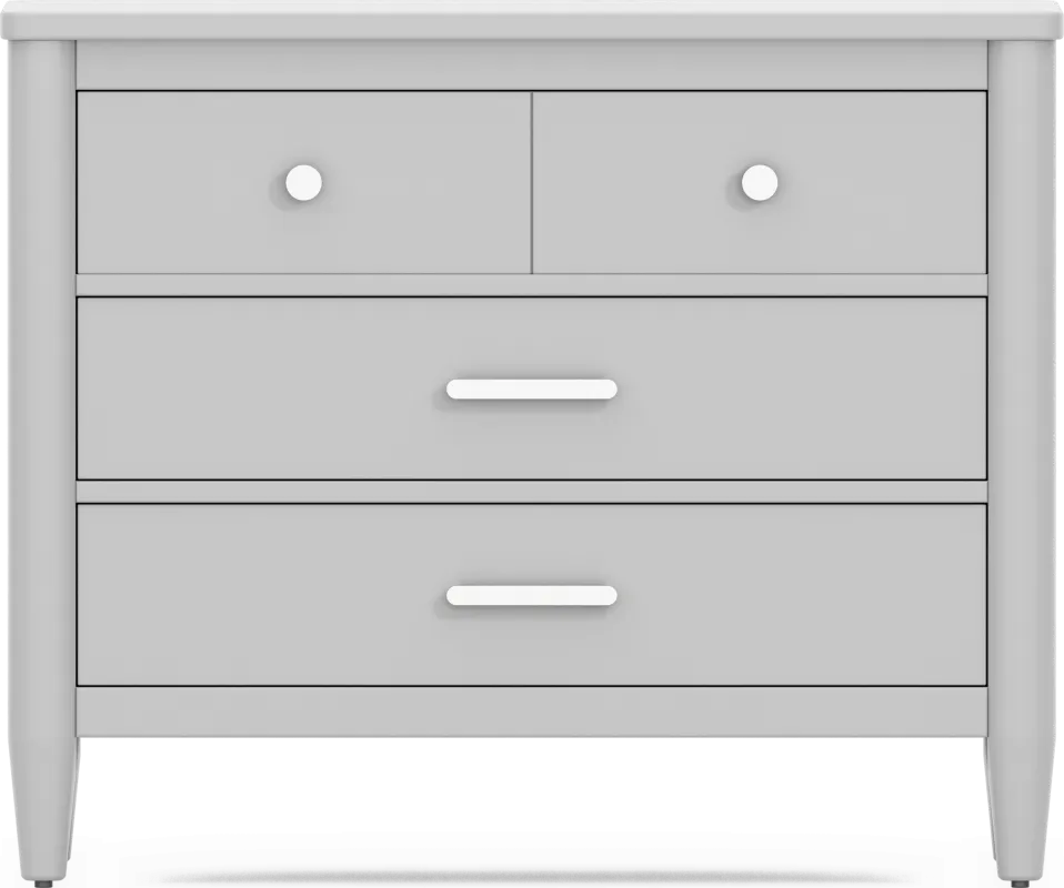 Kids Modern Colors Light Gray Loft Chest